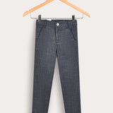 Long textured pants - blue