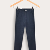 Long textured pants - Navy