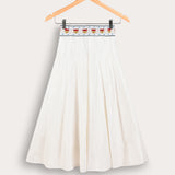Embellished belted skirt - cream