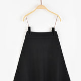 Bell-shaped knit skirt - black