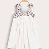 Strapless sarafan with gathers - cream