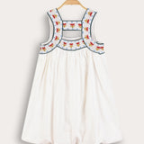 Strapless sarafan with gathers - cream