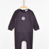 Babygrow Overalls with Print - Burgundy