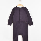 Babygrow Overalls with Print - Burgundy