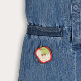 Baby overalls with patch - blue