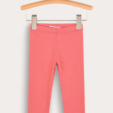 Rib Basic Long Tights - Pink