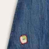 Denim sarong with muslin - blue