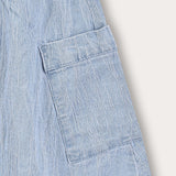 Flared skirt with pockets - light blue
