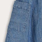 Flared skirt with pockets - blue