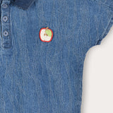 Denim shirt with collar - blue