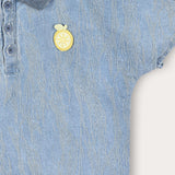 Denim shirt with collar - light blue