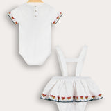 Bodysuit and sarafan set - cream