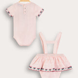 Bodysuit and sarafan set - pink