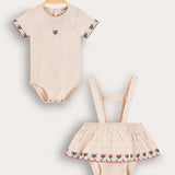 Bodysuit and sarafan set - beige