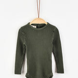 Knit bodysuit - olive