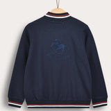 Sporty cardigan - unisex - navy