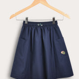 Midi skirt with pockets - Navy