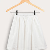 Midi skirt with pockets - white