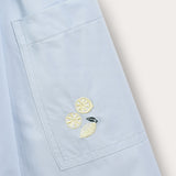 Midi skirt with pockets - light blue