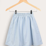Midi skirt with pockets - light blue