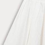 Flared pleated skirt - white
