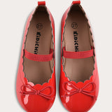 Ballerina Flats with Strap - Red