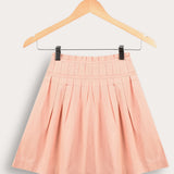 Flared Pleated Skirt - Peach