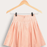Flared Pleated Skirt - Peach