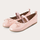 Ballerina shoes with ribbon - pink