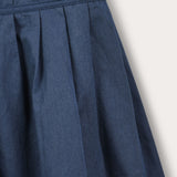 Flared Pleated Skirt - Navy