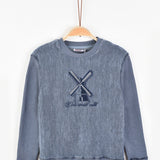 Power Plant Embroidered Shirt - Blue