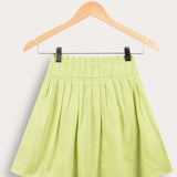 Flared Pleated Skirt - Lime