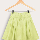 Flared Pleated Skirt - Lime