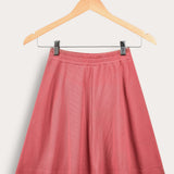 Flared Rivet Skirt - Cherry