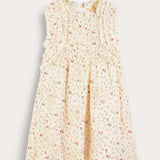 Floral sarafan with gathers - pink