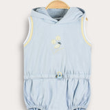 Sporty overalls with hood - light blue