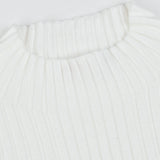 Half turtleneck knit shirt - cream