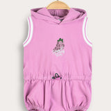 Sporty overalls with hood - pink