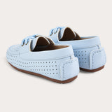 Moccasin shoes with laces - blue