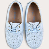 Moccasin shoes with laces - blue