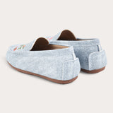 Embroidered moccasin shoes - jeans