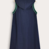 Ribbed hooded sundress - Navy