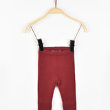 Rib Baby Tights - Bordeaux