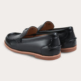 Boat shoes with embroidery - black