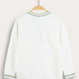 Rivet zip-up shirt - white