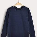Basic long-sleeved shirt - Navy