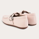 Moccasin shoes with buckle - pink