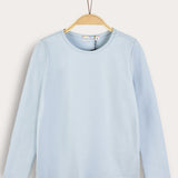 Basic long-sleeved shirt - light blue