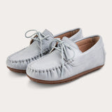 Moccasin with lace - gray