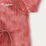 Baby overalls with ties - cherry
